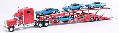 Item #SC-36561B Auto-Transporter with 4 Plymouth 1970 Barracuda loaded