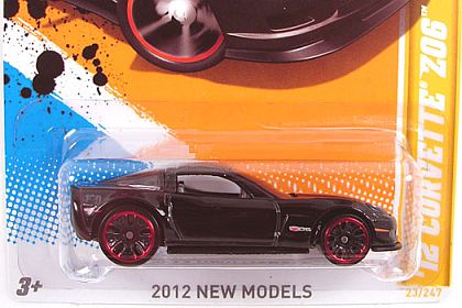 2012 Corvette Z06 • Black • Chevrolet 100th Anniversary • Hot Wheels 2011 New Models • HW#W4445-09A0M