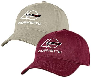 C4 Corvette 40th Anniversary Cap • Kahki or Ruby Red