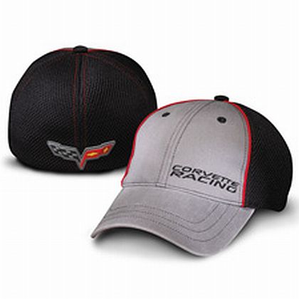 Corvette Racing Cap with back mesh • Grey-Black • #CAP926c6r