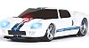 FORD GT Wireless Road Mice • White with Blue Stripes &bull, #RM29159