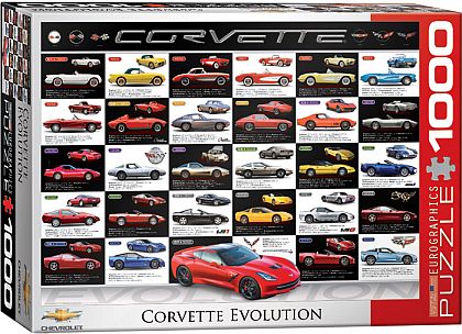 Corvette Evolution 1953 - 2013 • Puzzle • 1000 Pieces • #PUZ870