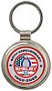 Shelby 60th Anniversary Flag Circle Keychain • #KT239 • www.corvette-plus.ch