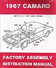 1967 Camaro Assembly Instruction Manual