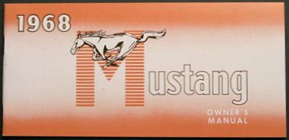 1968 Mustang Owner's Manual • #M1968OM