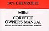 1974 Corvette Owner's Manual • ENGLISH text • #1974OM