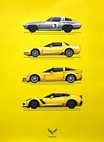 Yellow Z06 Corvettes Poster • #P2019Z06YE • www.corvette-plus.ch