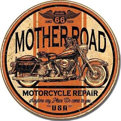 US66 Motherroad Wheathered Tin Sign • #BI1697TS