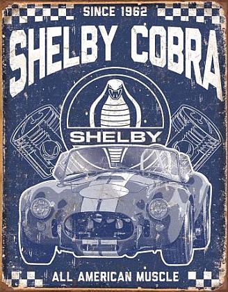 Tin Sign Shelby Cobra • Since 1962 • DE#SC2134TS