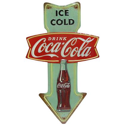 3D Coca Cola Arrow • Tin Sign • #CC119230TS