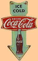 3D Coca Cola Arrow • Tin Sign • #CC119230TS