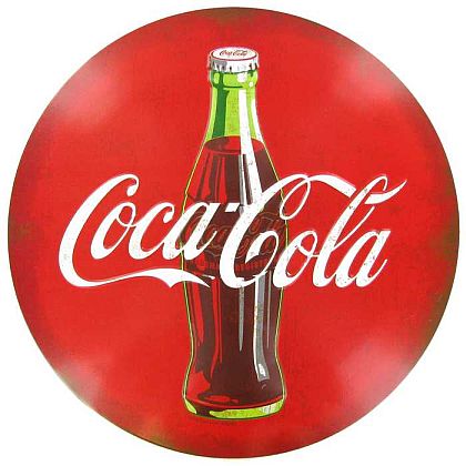 3D Coca Cola round • Tin Sign • #CC843854TS