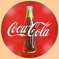 3D Coca Cola round • Tin Sign • #CC843854TS