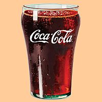 3D Coca-Cola frosty galss • Tin Sign • #CC34645TS