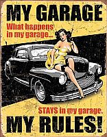 Tin Sign MY GARAGE • My Garage My Rules! • DE#HR1671TS