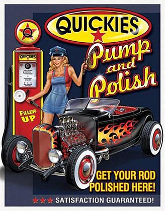 Tin Sign Hot Rod • QUICKIES • DE#HR1746TS