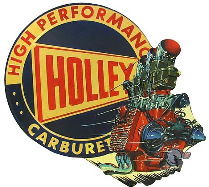 High Performance HOLLEY Carburetors • Embossed Tin Sign • #HR123026TS