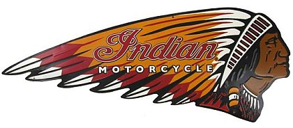 Indian Motorcycle Embossed Die Cut Tin Sign • #HR194639TS