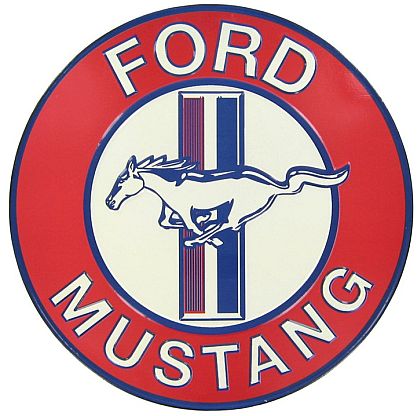 12'' Ford Mustang Embossed Round Tin Sign • #M294603TS