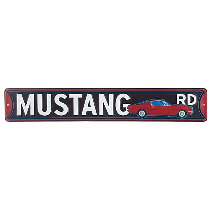 Mustang Road Embossed Tin Sign • #M299371TS