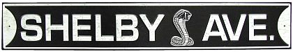 Shelby Avenue Embossed Tin Sign • #S300616TS