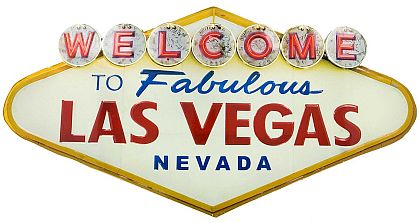 Welcome to Las Vegas Embossed Tin Sign • #HR103432TS