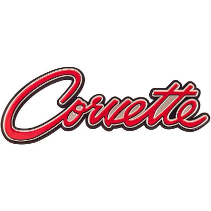 Corvette Script Embossed Tin Word Sign • Embossed (3-D) Tin Sign • #VE306944TS