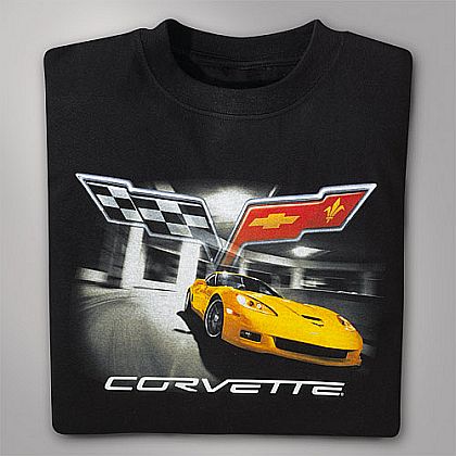 Corvette T-shirt • Black, front design • #T953