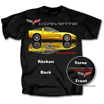 C6 Corvette Coupe and Corvette C6R Tee Shirt