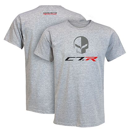 C7.R JAKE CORVETTE Racing T-shirt • Heather Grey • #T151