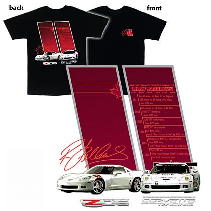 C6 Racing and  Ron Fellows Edition Z06 Tribute Tee Shirt