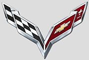 C7 Corvette Emblem 2014 chrome